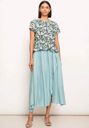 POL Vault Wrap Skirt - Blue Skirt - Zabecca Living