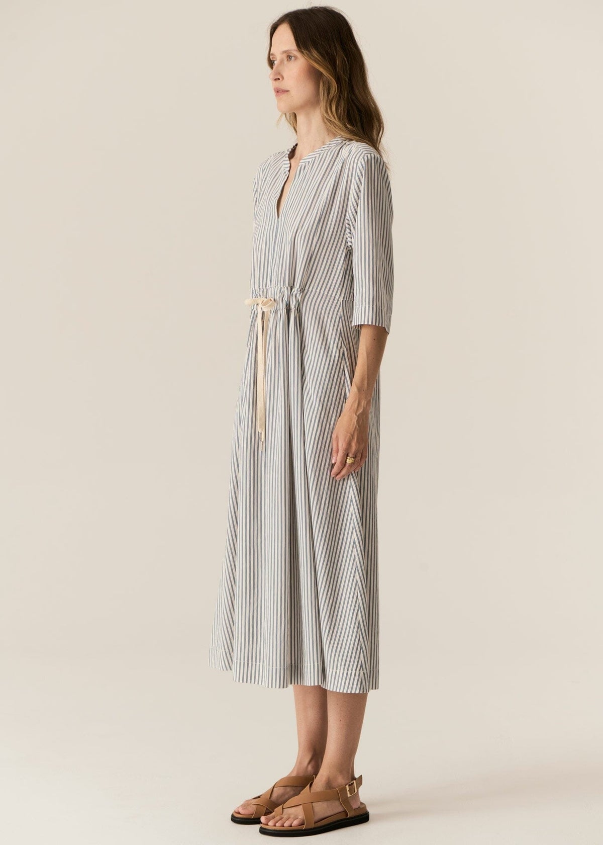 POL Vera Shirt Dress - Blue stripe Dress - Zabecca Living