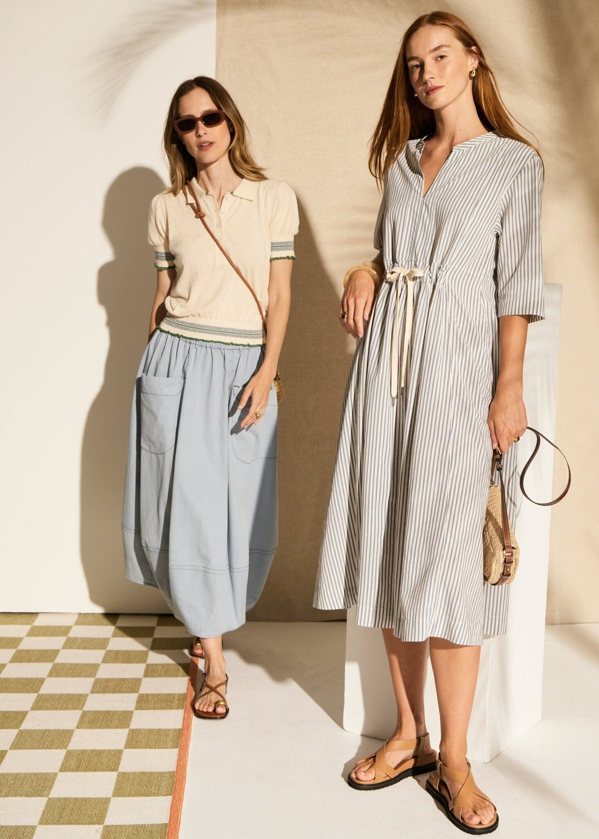 POL Vera Shirt Dress - Blue stripe Dress - Zabecca Living