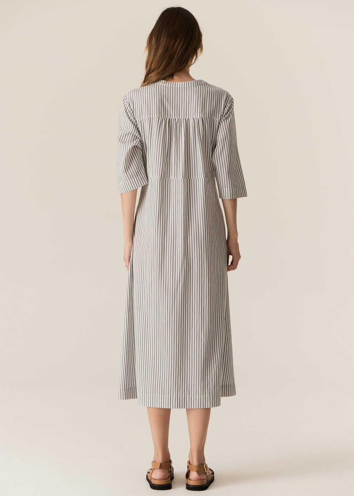 POL Vera Shirt Dress - Blue stripe Dress - Zabecca Living