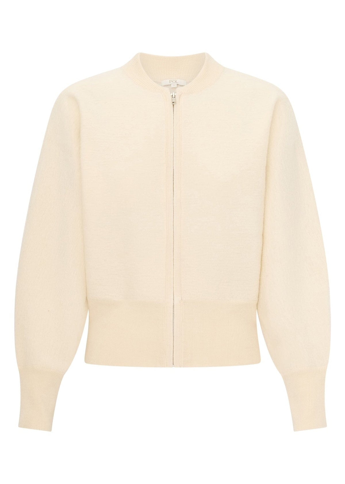 POL Wyatt Boiled Wool Bomber - Ivory Jackets - Zabecca Living