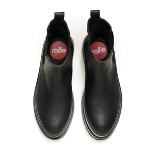 ROLLIE Chelsea Step - All Black Tumble FOOTWEAR - Zabecca Living