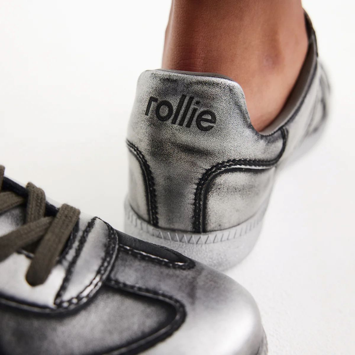 ROLLIE Pace Sneaker - All Brushed Silver FOOTWEAR - Zabecca Living