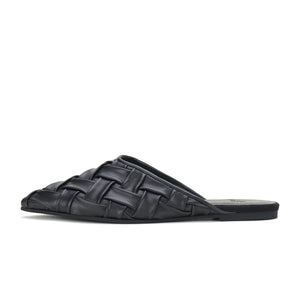 ROLLIE Pointed Soft Woven Mule - Black SHOES - Zabecca Living