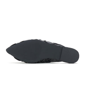 ROLLIE Pointed Soft Woven Mule - Black SHOES - Zabecca Living