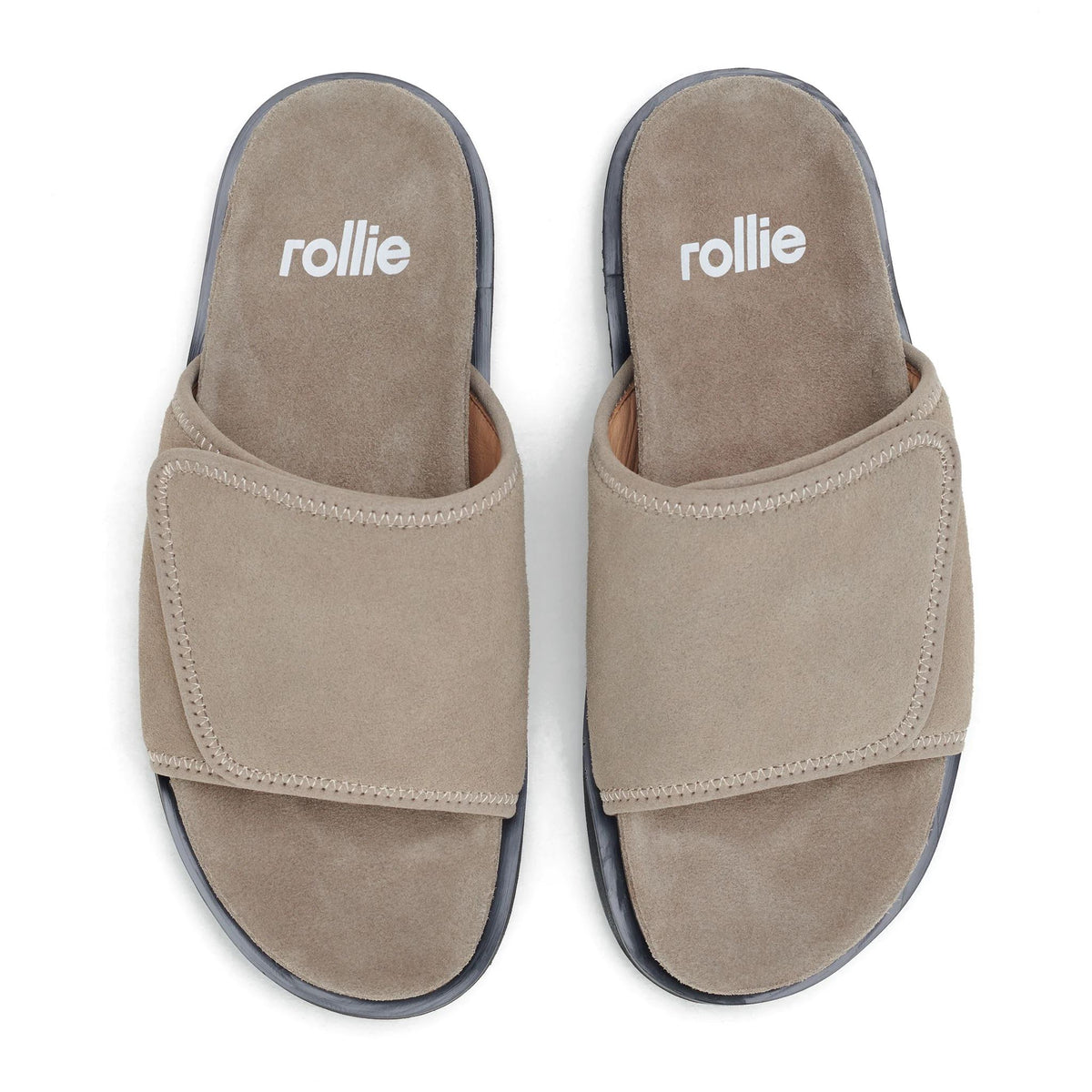 ROLLIE Rhodes Slide - Taupe SANDALS - Zabecca Living
