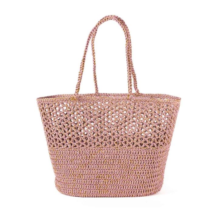 ROMY Crochet Basket - Tea Rose Gold basket - Zabecca Living