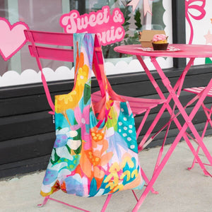 RUBY OLIVE Shopping Bag - Steph Chapman Flower SHOPPING BAG - Zabecca Living