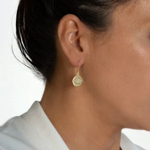 RUBYTEVA Lolite Oval Eye Earrings - Gold Plate Earrings - Zabecca Living