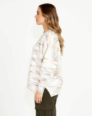 SASS Pepper Space Jumper - Rainbow Marle Jumpers + Knitwear - Zabecca Living