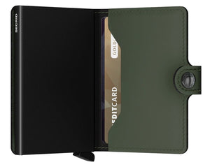 SECRID Miniwallet Matte - Green - Black WALLET - Zabecca Living