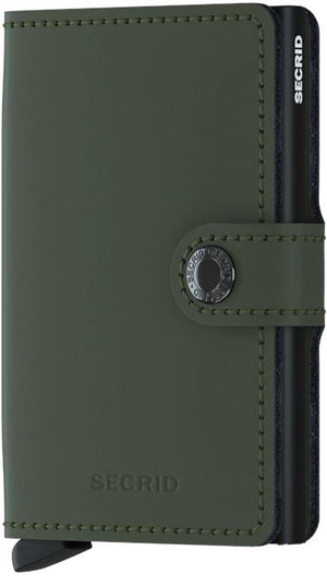 SECRID Miniwallet Matte - Green - Black WALLET - Zabecca Living