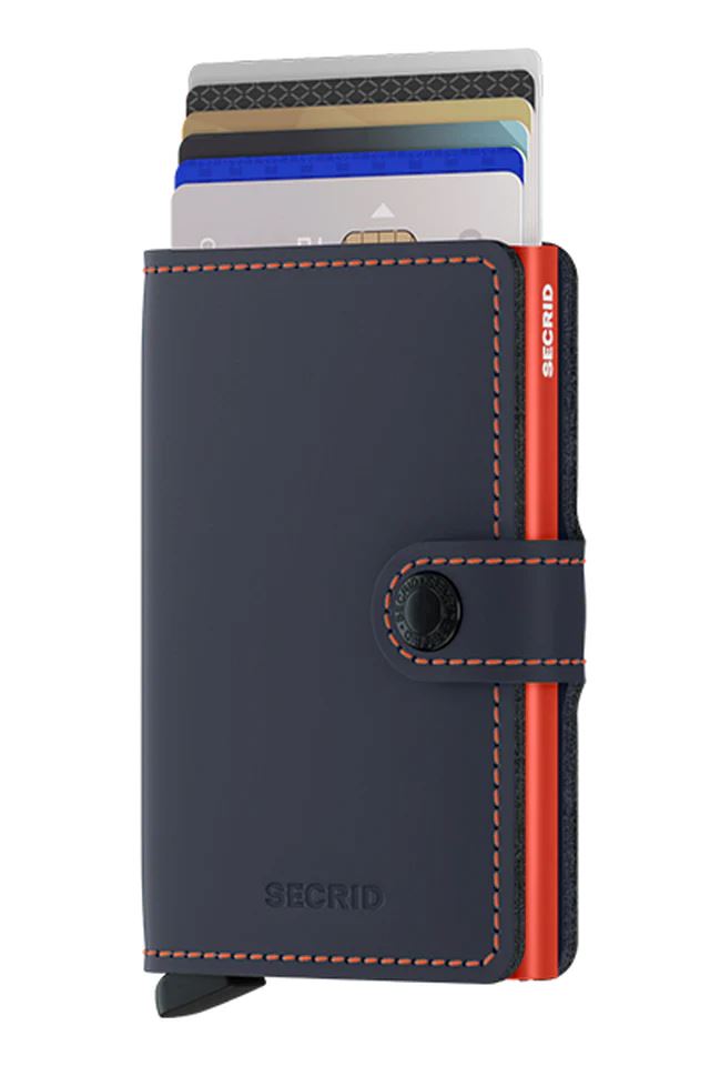 SECRID Miniwallet Matte - Night Blue and Orange WALLET - Zabecca Living