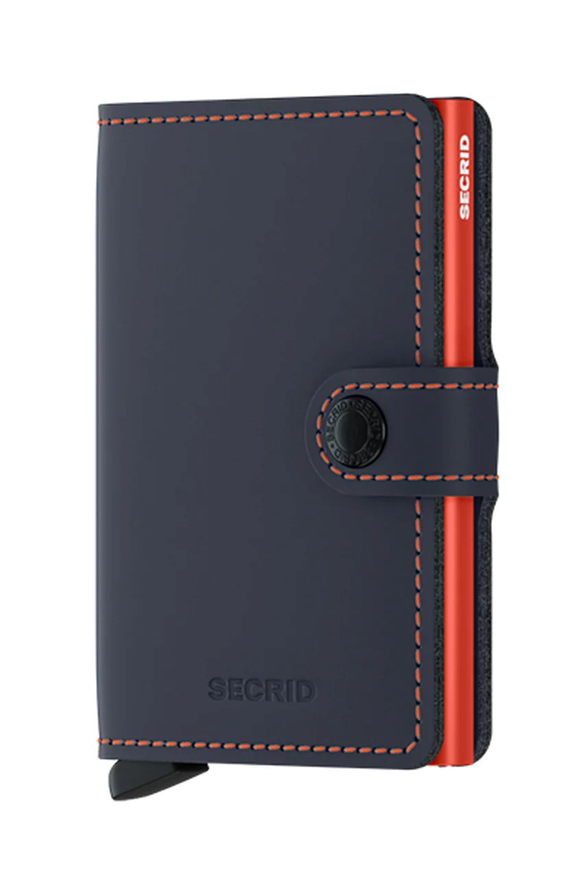 SECRID Miniwallet Matte - Night Blue and Orange WALLET - Zabecca Living