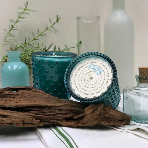 SIMPATICO Hobnail 100 Hour Candle - Cucumber &amp; Gin CANDLE - Zabecca Living