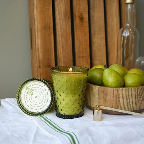SIMPATICO Hobnail 100 Hour Candle - Pear CANDLE - Zabecca Living