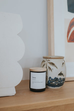 THE COMMONFOLK Dictionary Meaning Candle - Love CANDLE - Zabecca Living