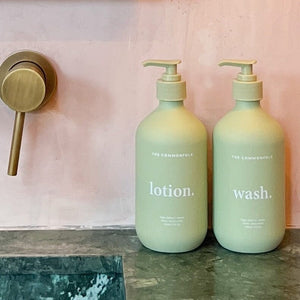 THE COMMONFOLK Keep It Simple Wash & Lotion Kit - Sage Coconut Lime HAND AND BODY WASH - Zabecca Living