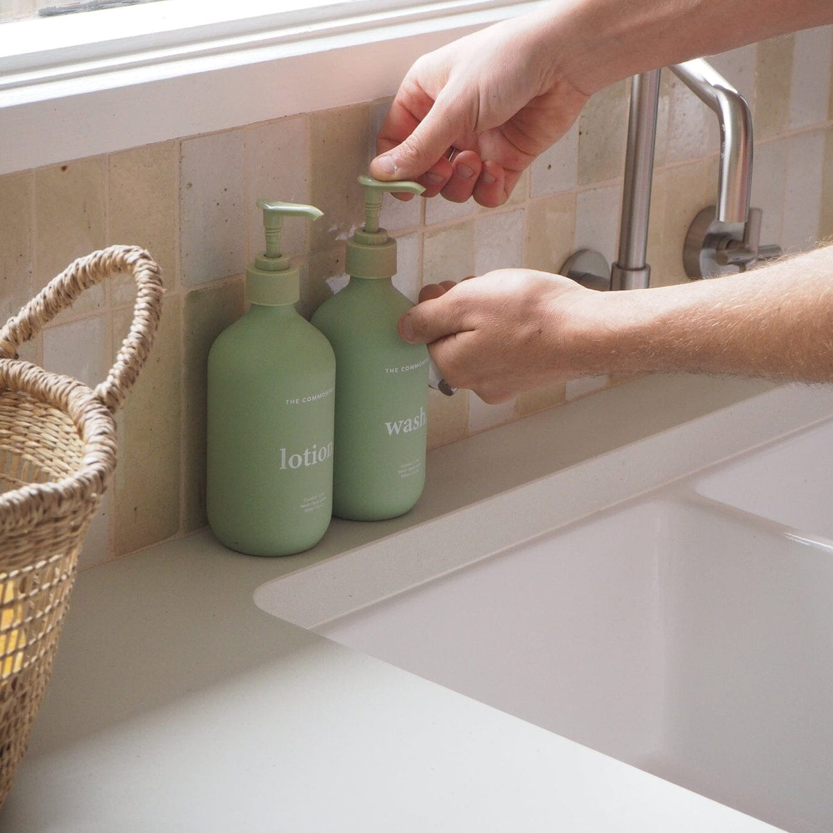 THE COMMONFOLK Keep It Simple Wash & Lotion Kit - Sage Coconut Lime HAND AND BODY WASH - Zabecca Living