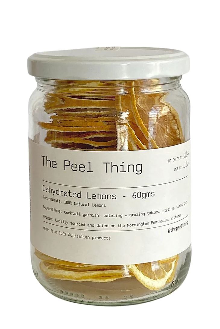 THE PEEL THING Natural Dehydrated Fruit Slices 60gms - Lemon COFFEE, TEA &amp; DRINKS - Zabecca Living