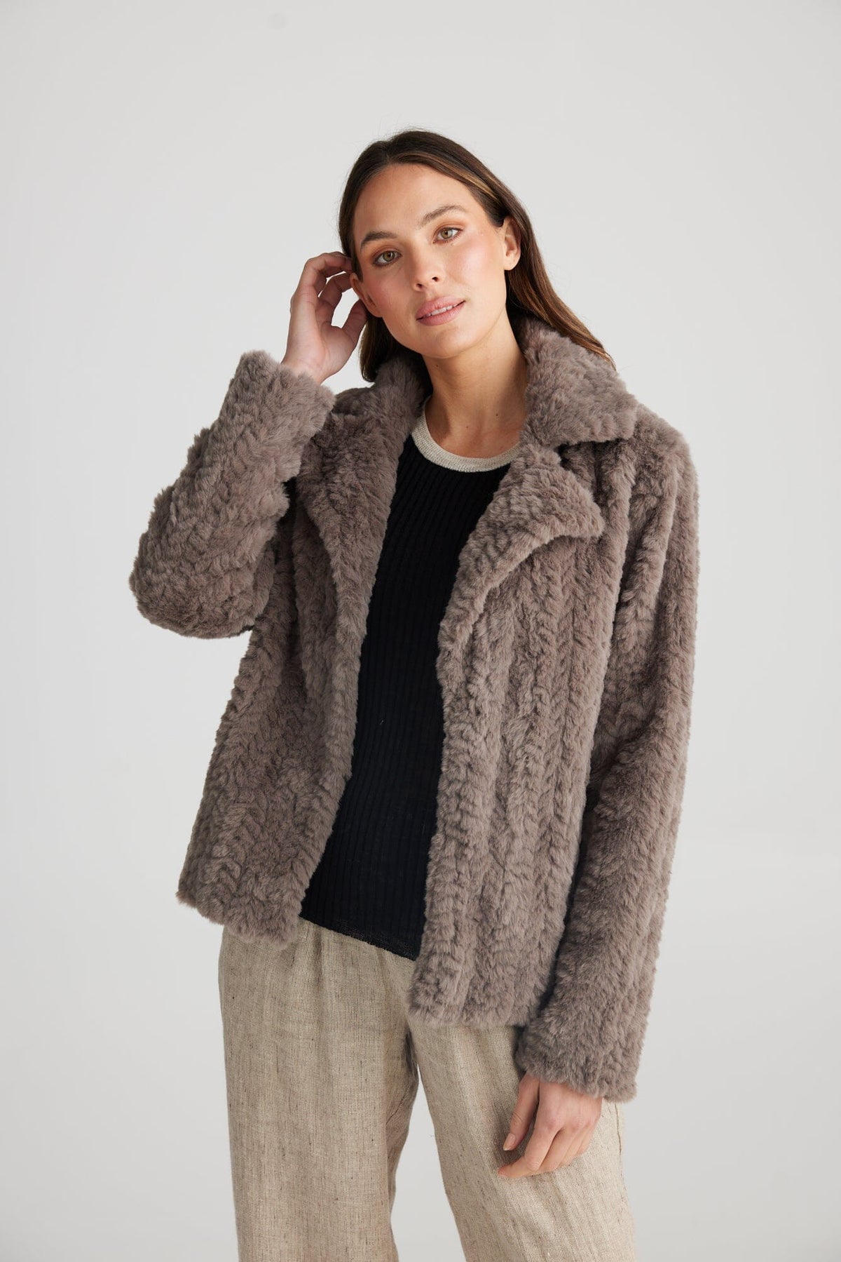 THE SHANTY CORPORATION Alejandra Jacket - Stone Jacket - Zabecca Living