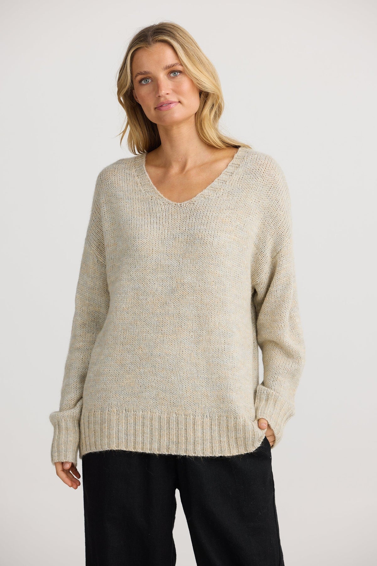 THE SHANTY CORPORATION Amar Knit - Oatmeal Jumpers + Knitwear - Zabecca Living