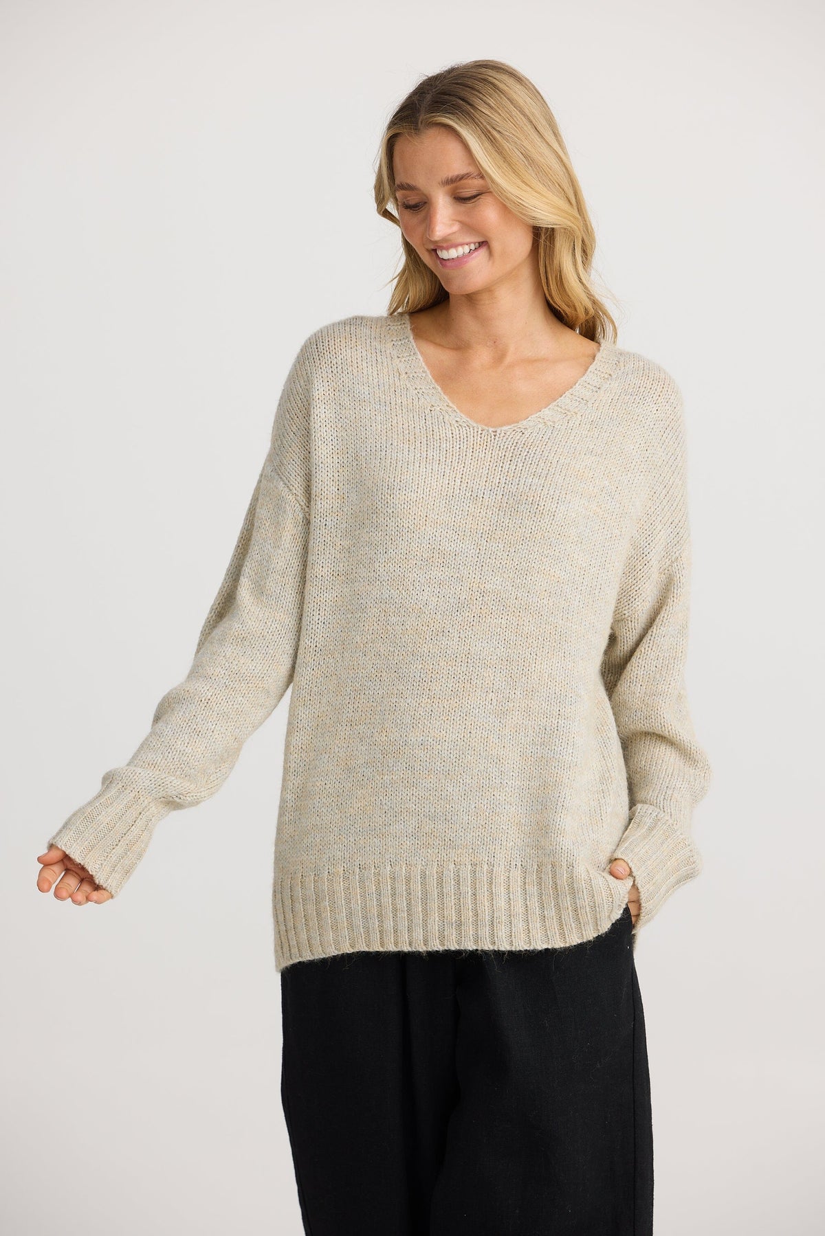 THE SHANTY CORPORATION Amar Knit - Oatmeal Jumpers + Knitwear - Zabecca Living