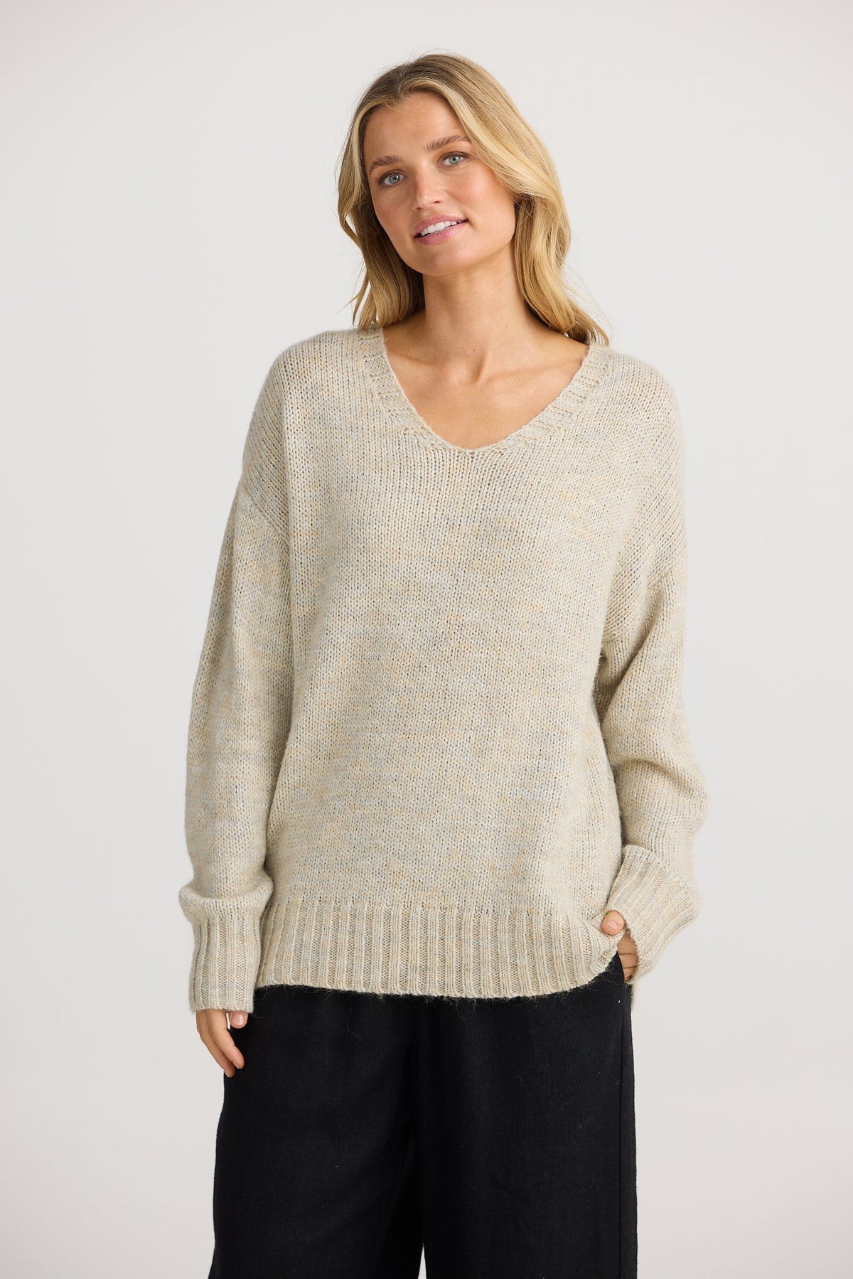 THE SHANTY CORPORATION Amar Knit - Oatmeal Jumpers + Knitwear - Zabecca Living