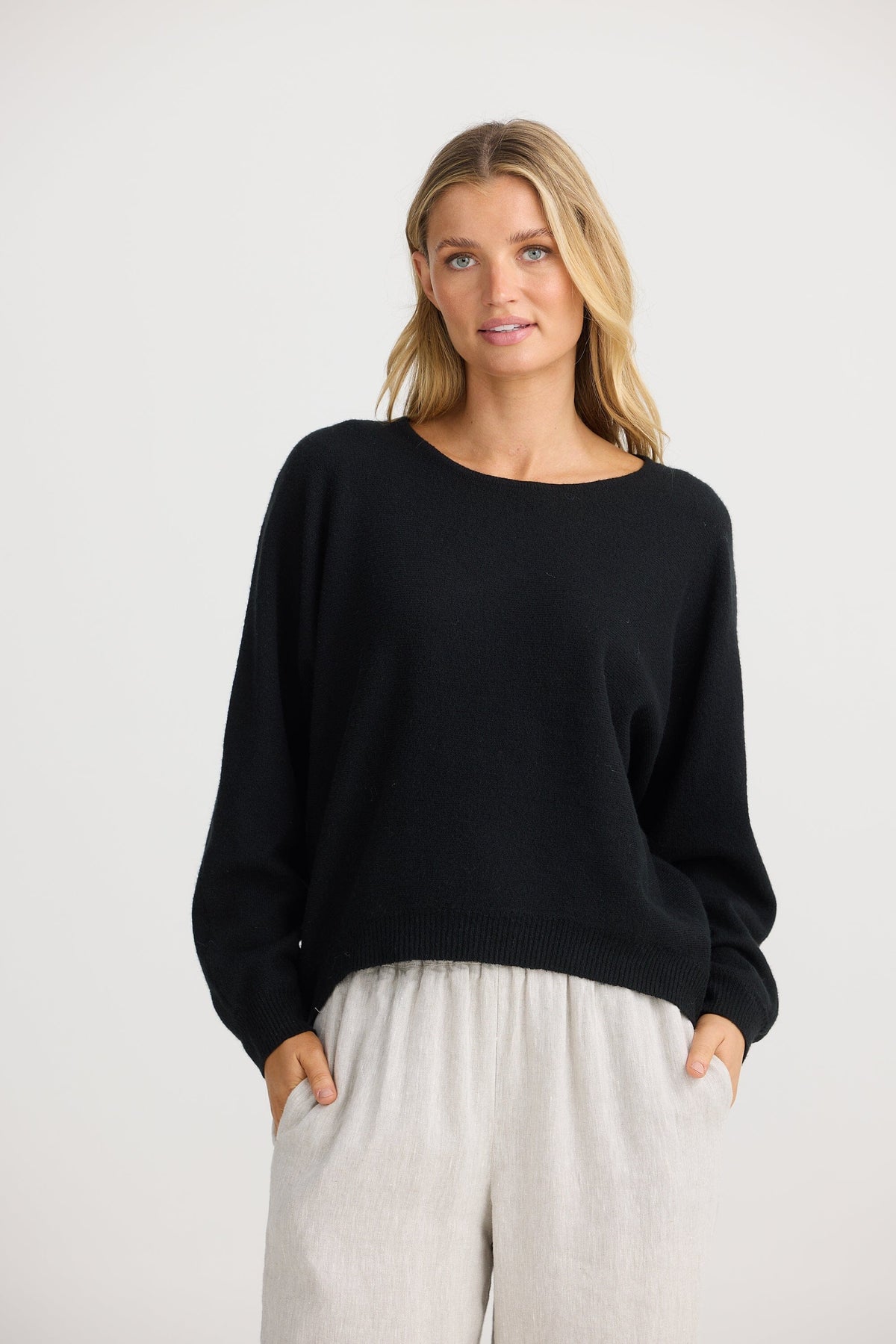 THE SHANTY CORPORATION Freddie Knit - Black Jumpers + Knitwear - Zabecca Living
