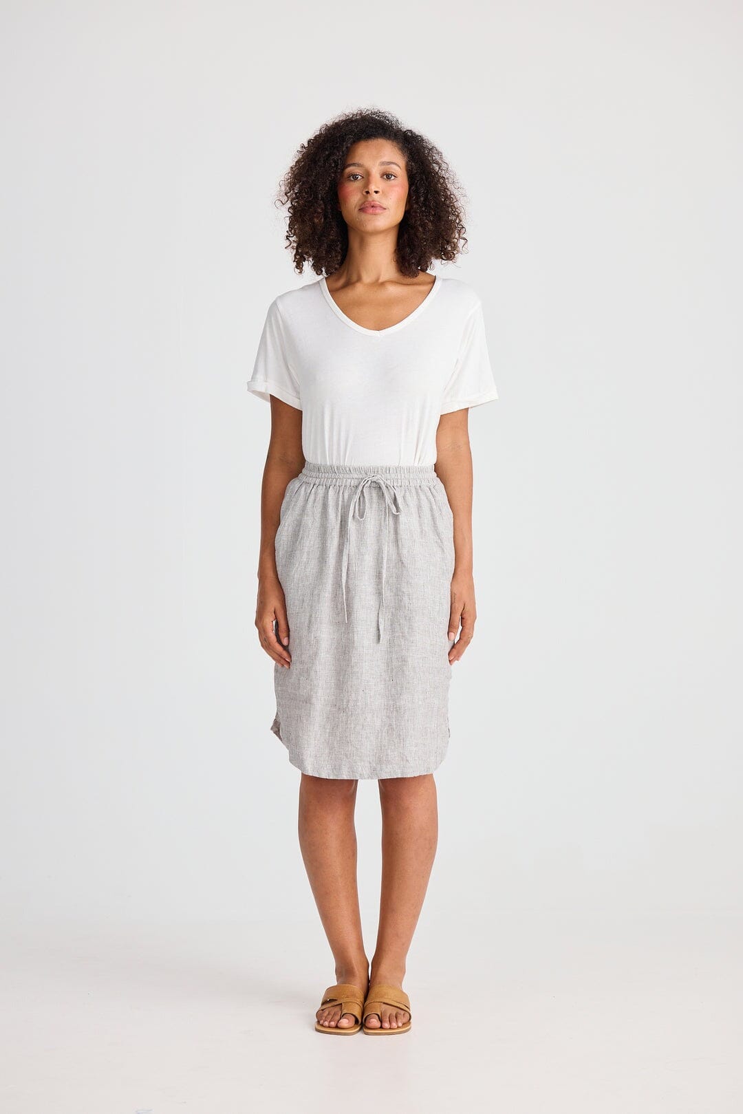 THE SHANTY CORPORATION Khari Skirt - Charcoal Fleck Skirt - Zabecca Living