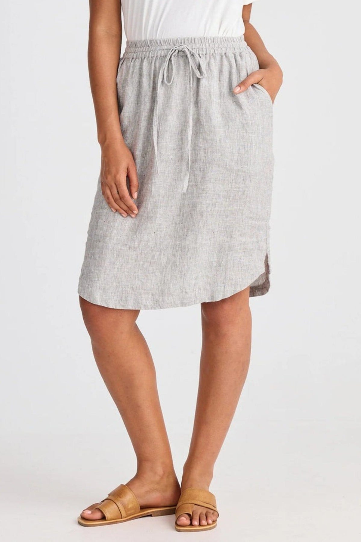 THE SHANTY CORPORATION Khari Skirt - Charcoal Fleck Skirt - Zabecca Living