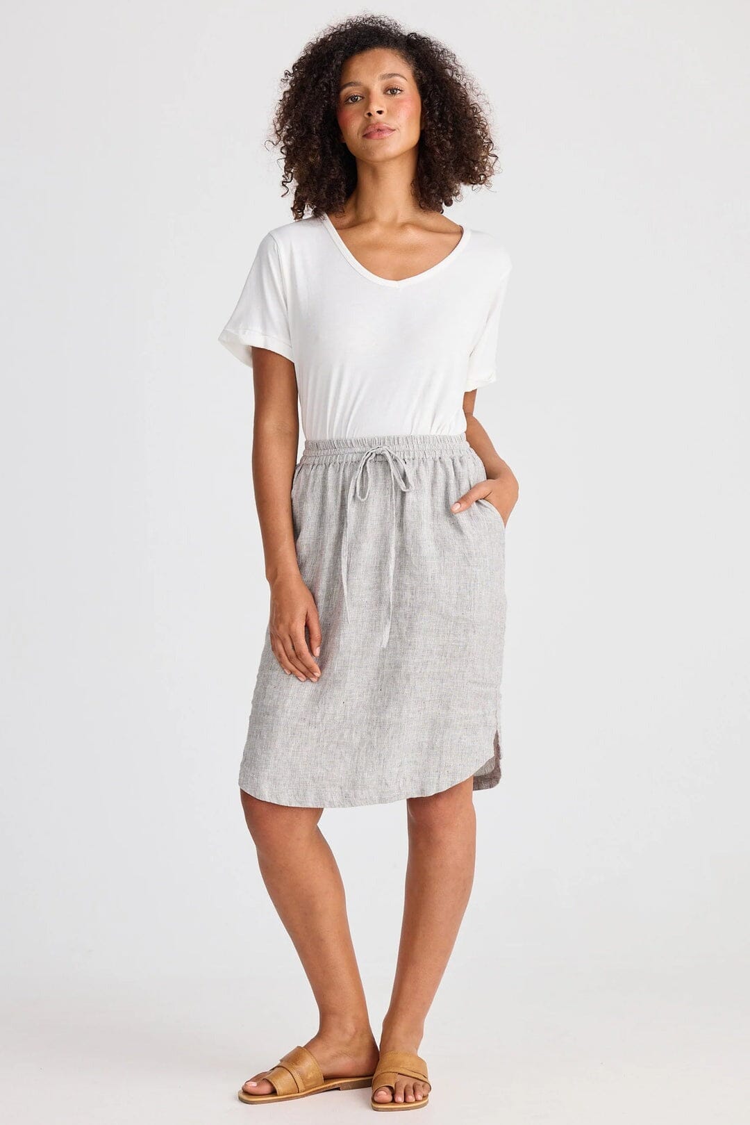 THE SHANTY CORPORATION Khari Skirt - Charcoal Fleck Skirt - Zabecca Living