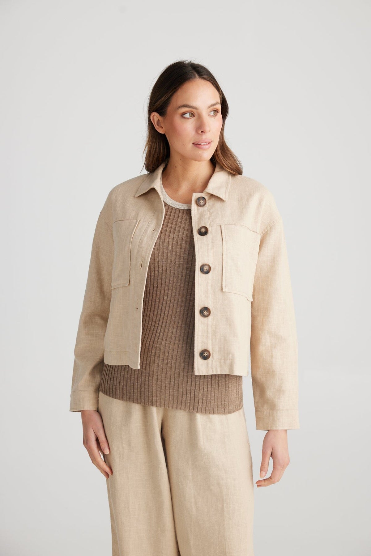 THE SHANTY CORPORATION Lennox Jacket - Natural Jacket - Zabecca Living