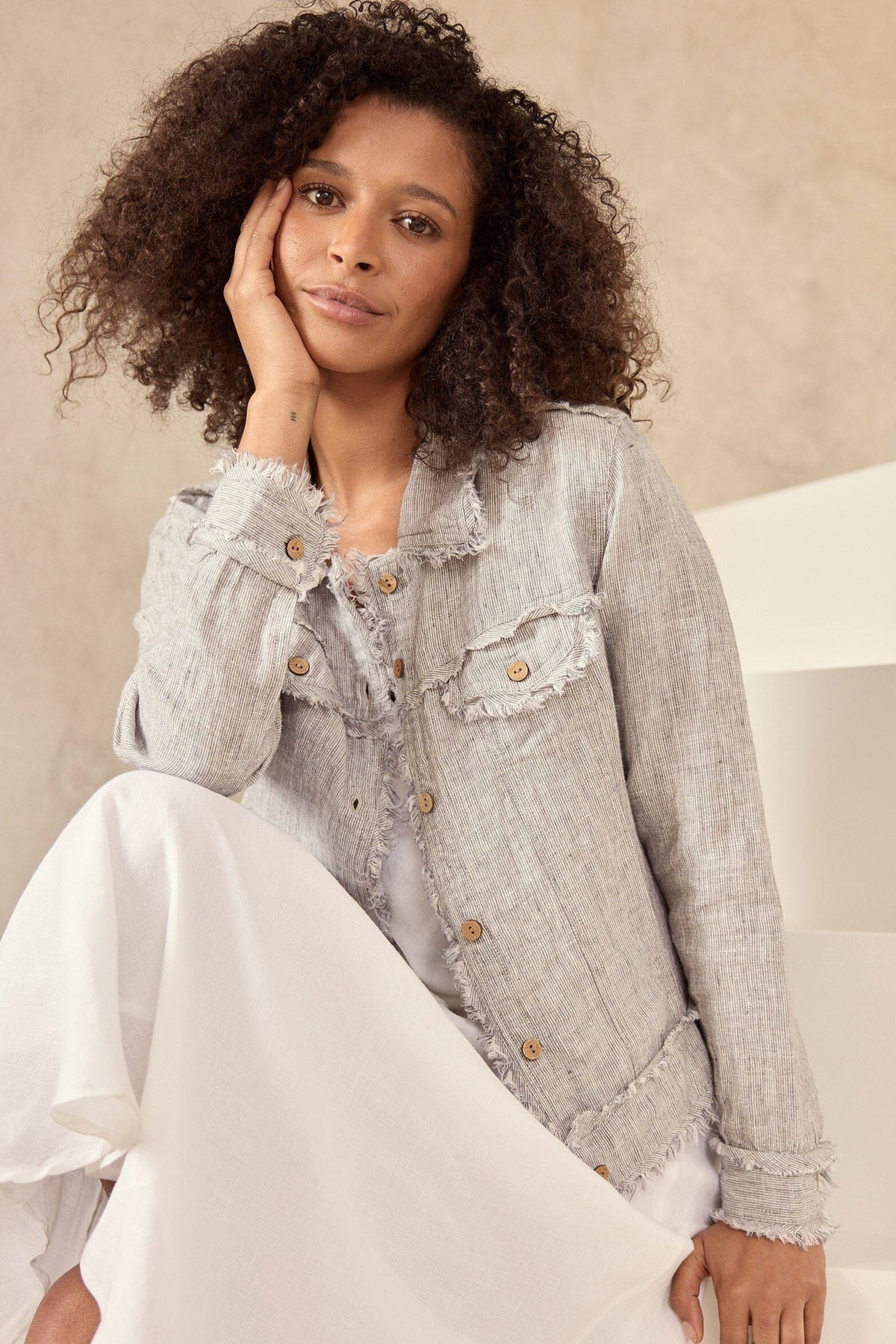 THE SHANTY CORPORATION Monza Jacket - Charcoal Fleck Jacket - Zabecca Living