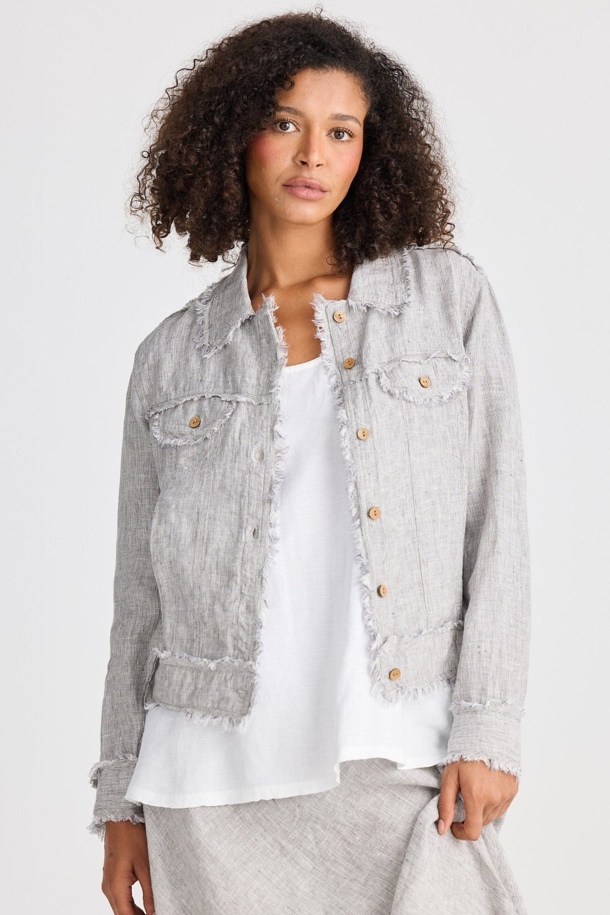 THE SHANTY CORPORATION Monza Jacket - Charcoal Fleck Jacket - Zabecca Living