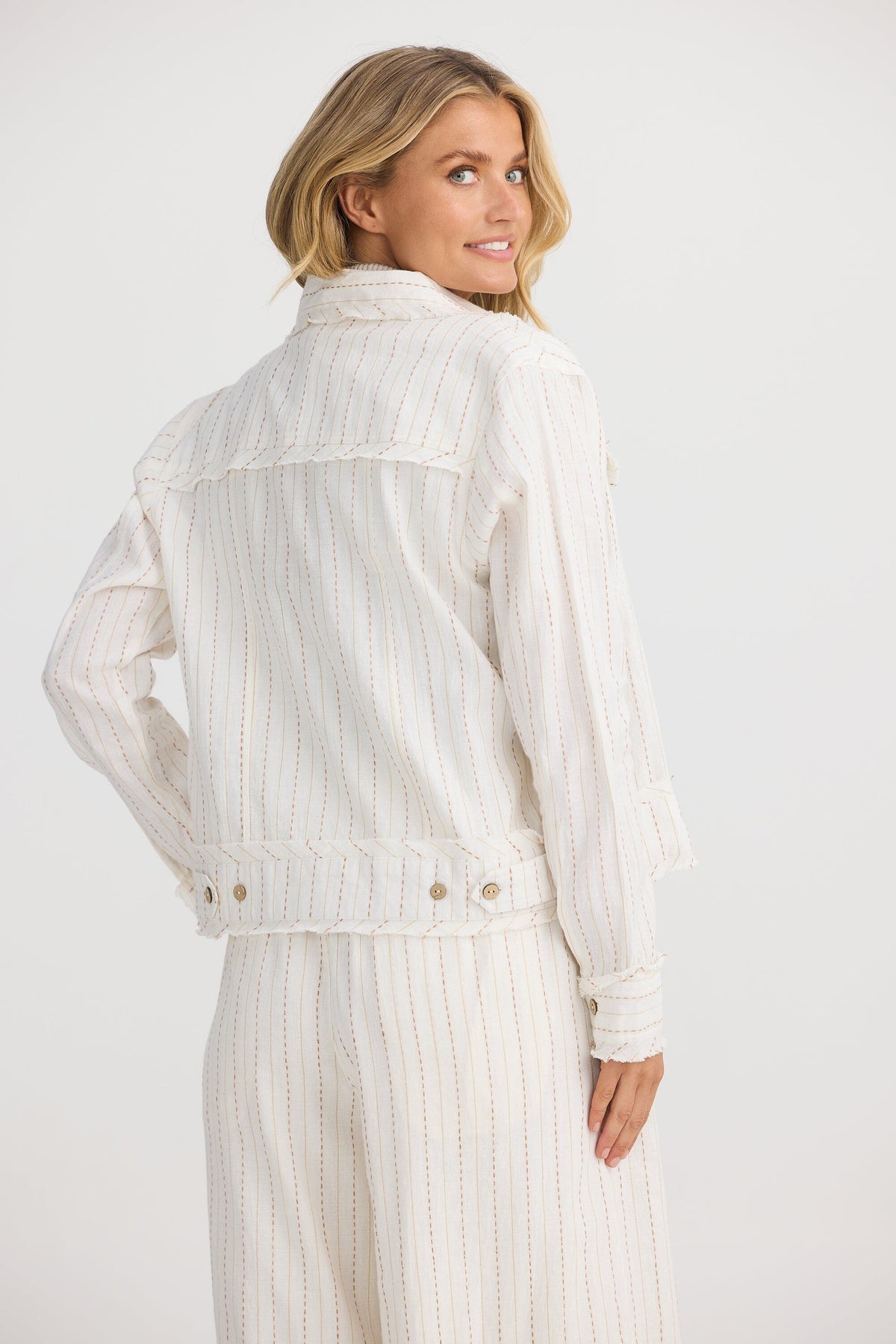 THE SHANTY CORPORATION Monza Jacket - Ecuador Stripe Jacket - Zabecca Living