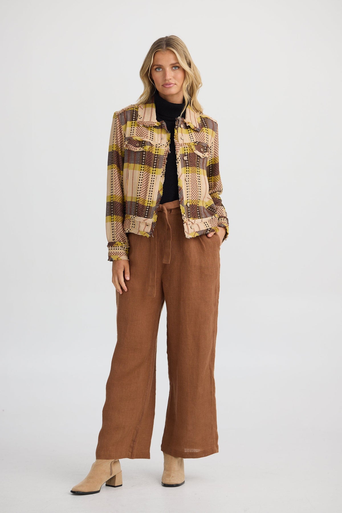 THE SHANTY CORPORATION Monza Jacket - Santiago Check Jacket - Zabecca Living