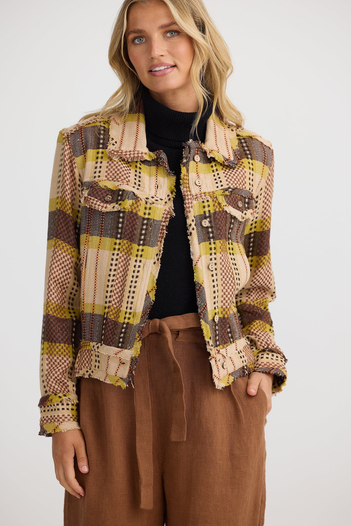 THE SHANTY CORPORATION Monza Jacket - Santiago Check Jacket - Zabecca Living