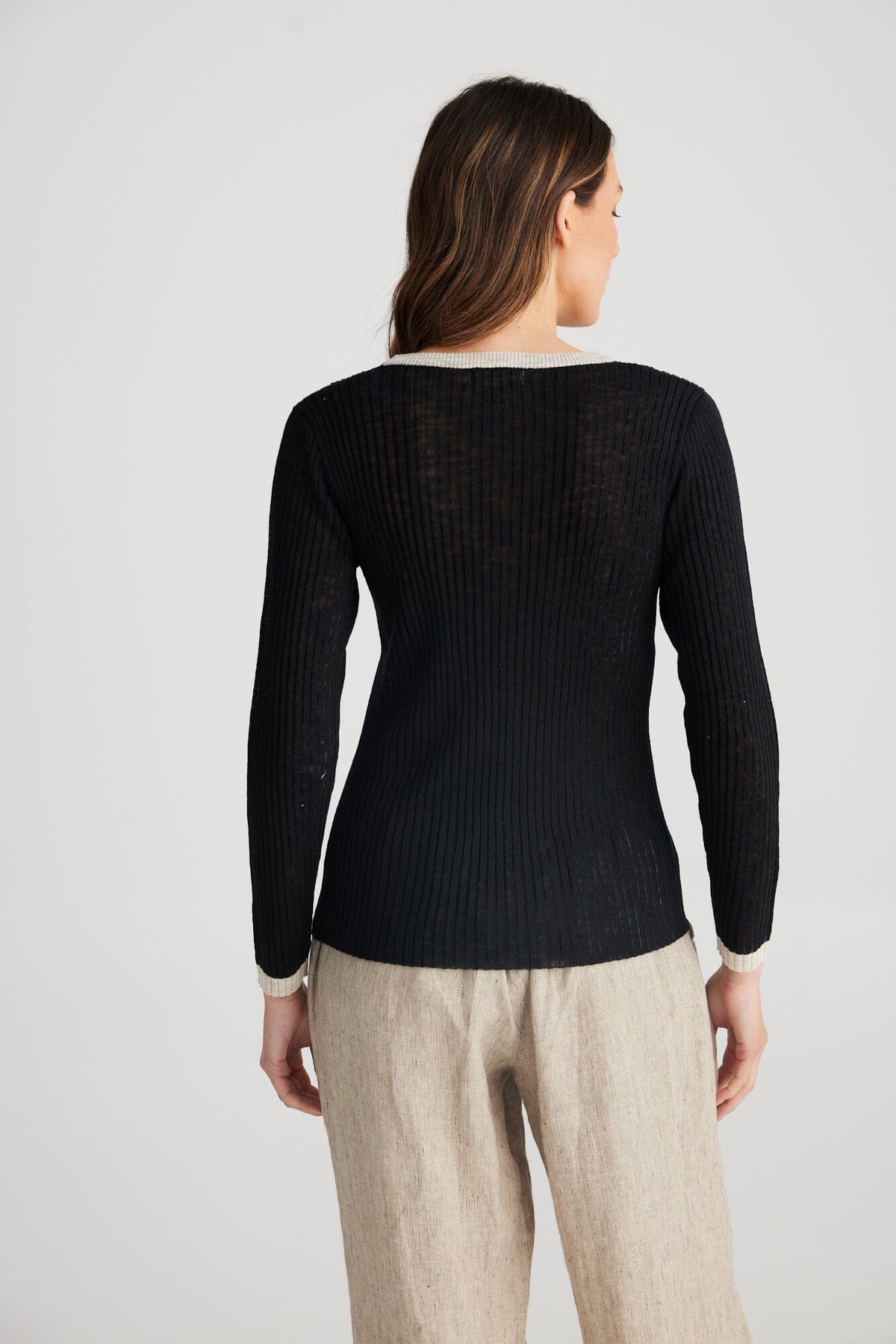 THE SHANTY CORPORATION Saturn Long Sleeve Top - Black Long Sleeve Tee - Zabecca Living