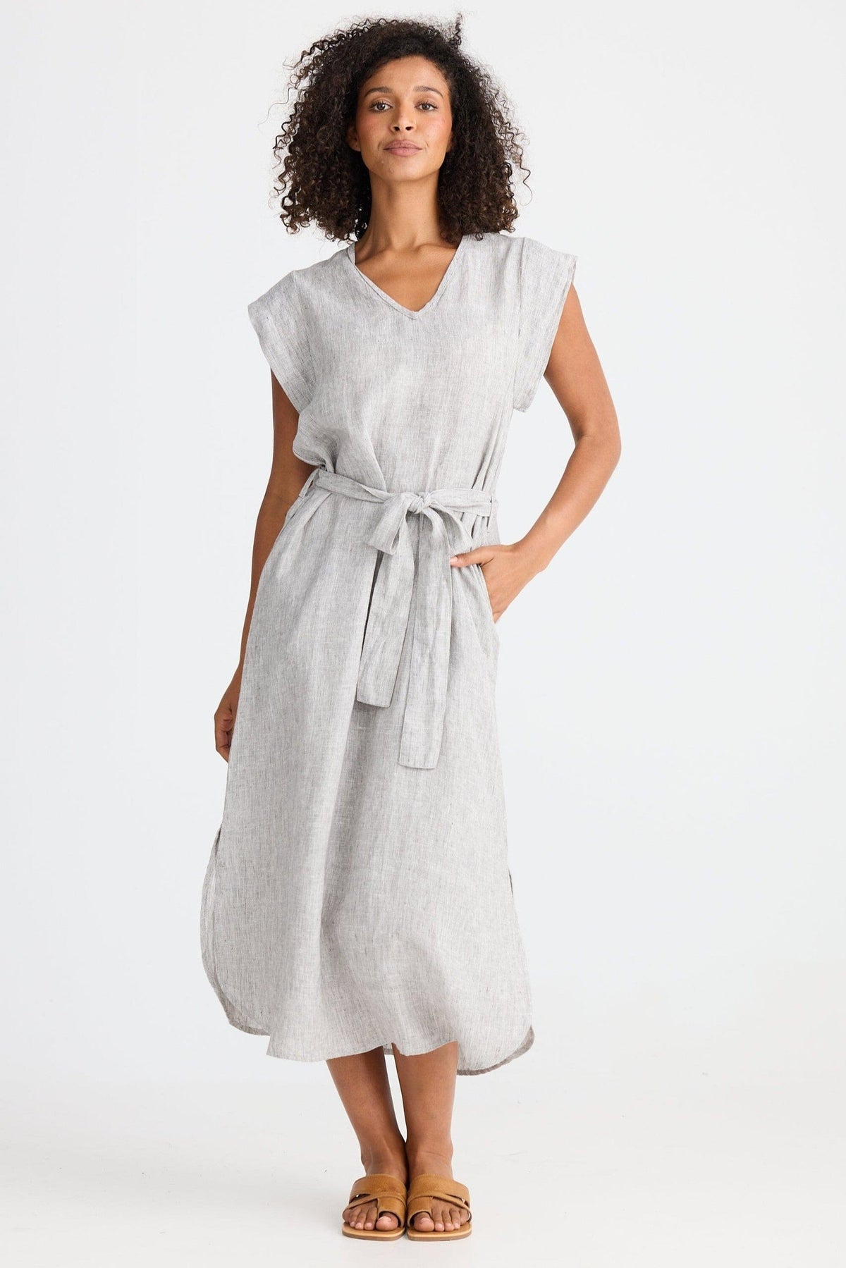 THE SHANTY CORPORATION Sebou Dress - Charcoal Fleck Dress - Zabecca Living