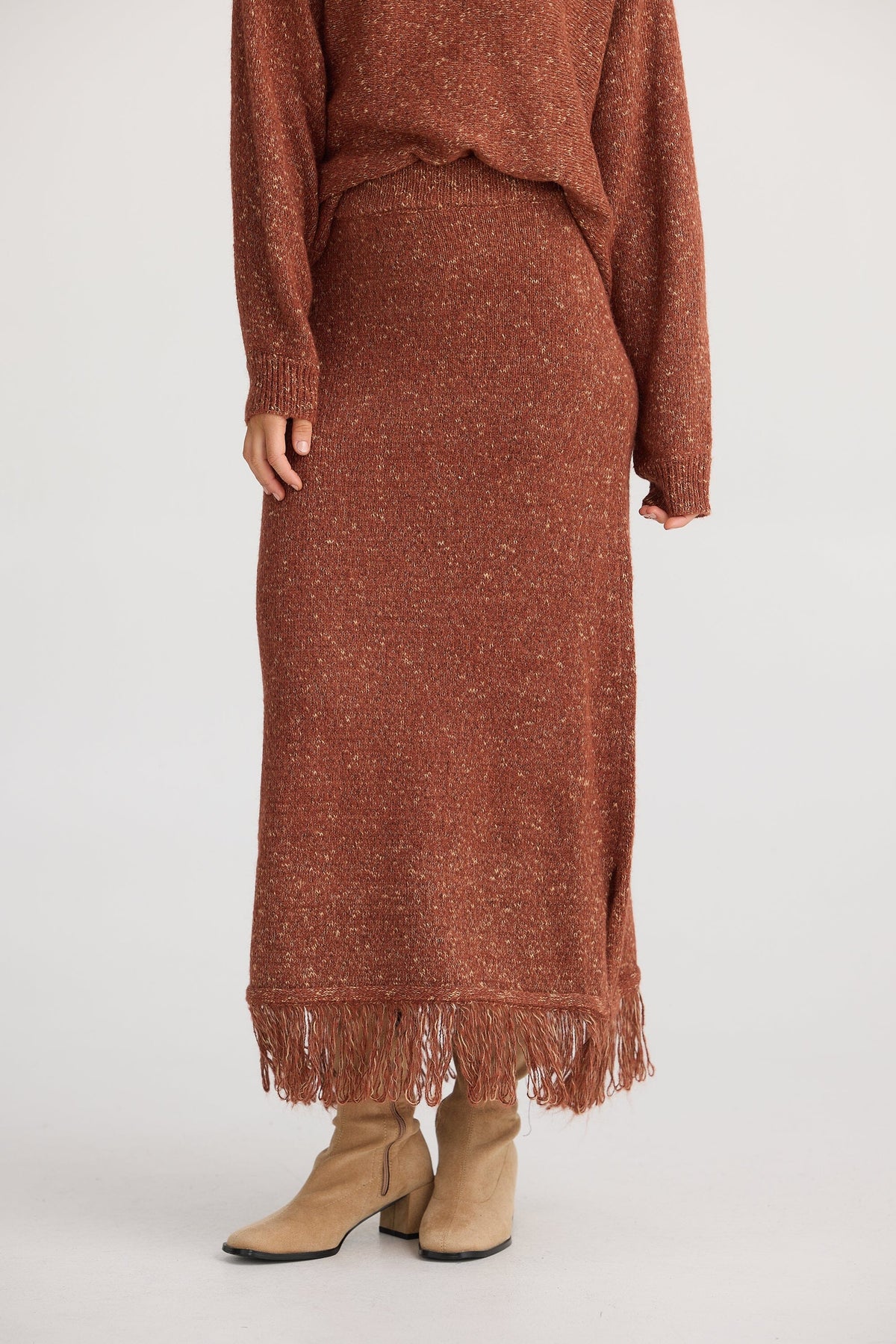 THE SHANTY CORPORATION Seville Knit Skirt - Paprika Skirt - Zabecca Living