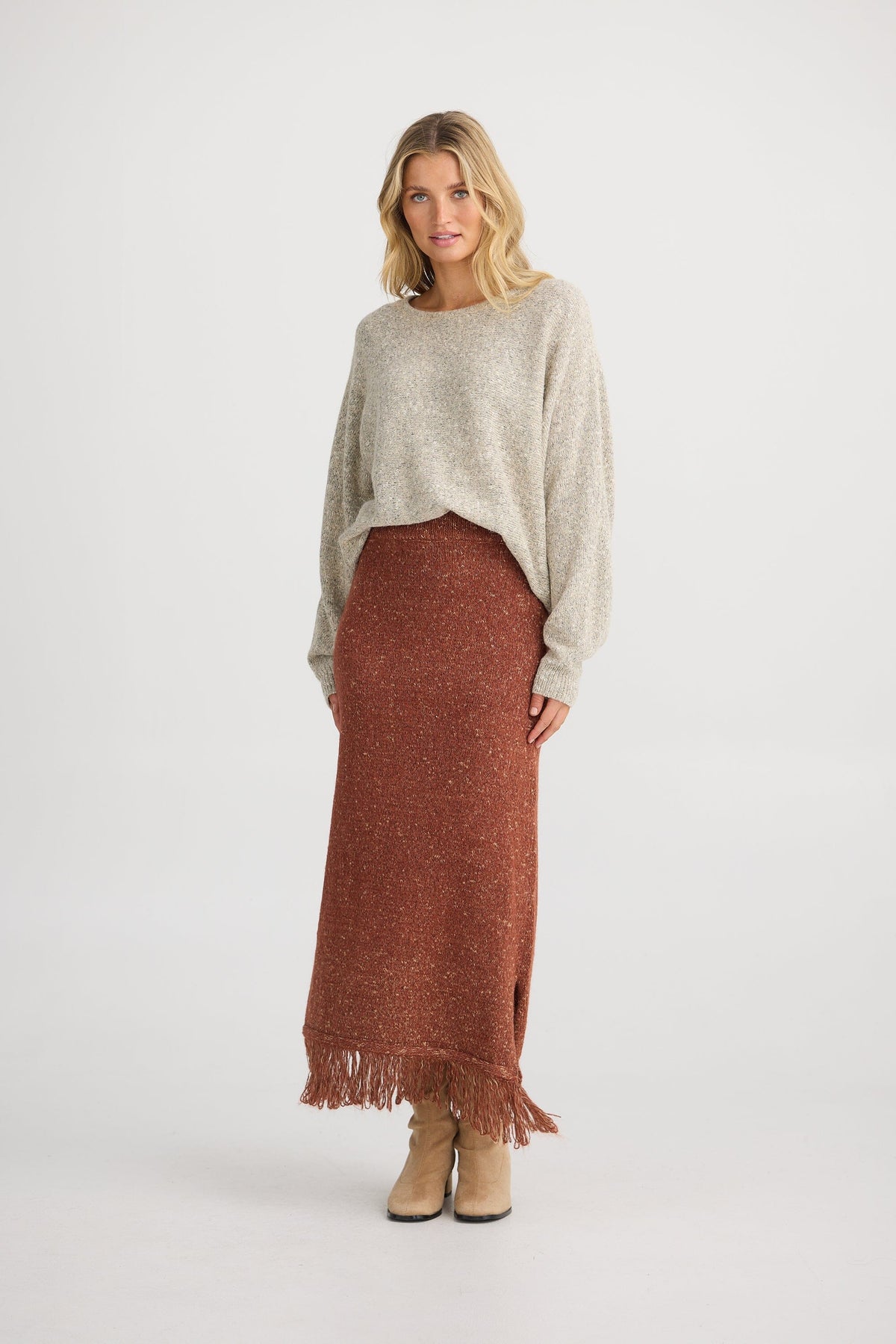 THE SHANTY CORPORATION Seville Knit Skirt - Paprika Skirt - Zabecca Living