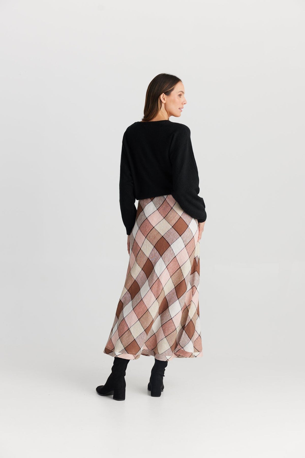 THE SHANTY CORPORATION Sicily Skirt - Catalan Check Skirt - Zabecca Living