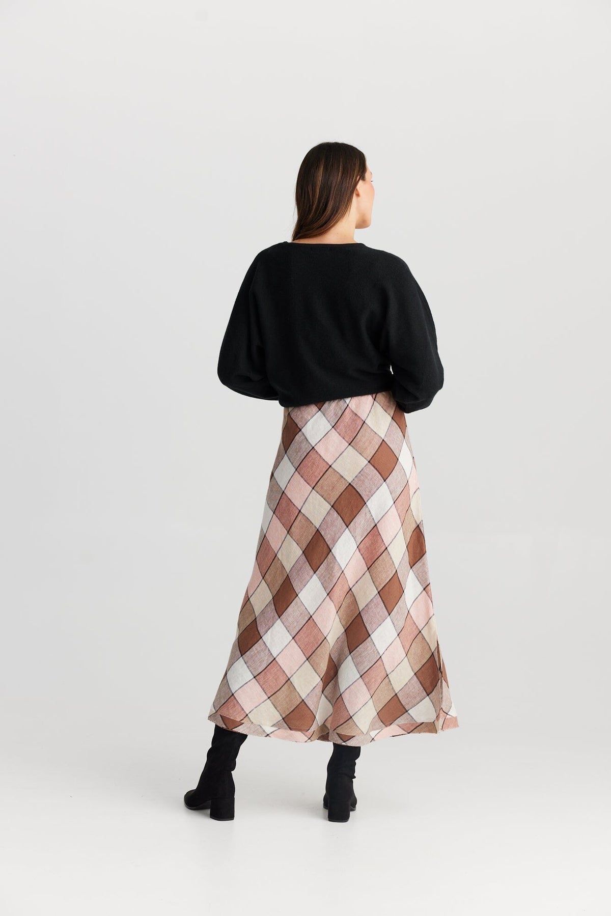 THE SHANTY CORPORATION Sicily Skirt - Catalan Check Skirt - Zabecca Living