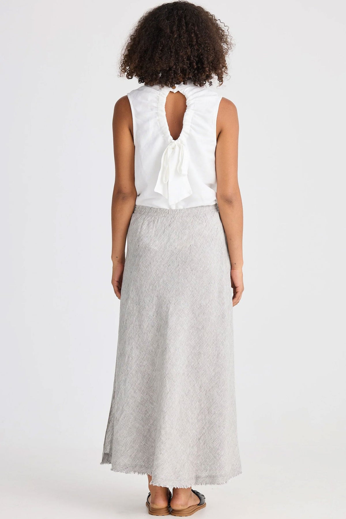 THE SHANTY CORPORATION Sicily Skirt - Charcoal Fleck Skirt - Zabecca Living
