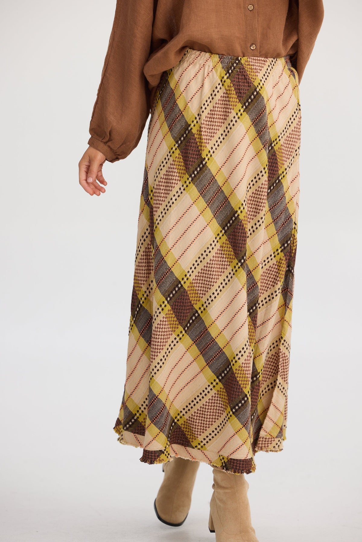THE SHANTY CORPORATION Sicily Skirt - Santiago Check Skirt - Zabecca Living