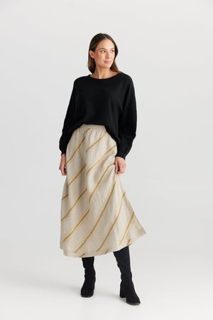 THE SHANTY CORPORATION Sicily Skirt - Taj Stripe Skirt - Zabecca Living