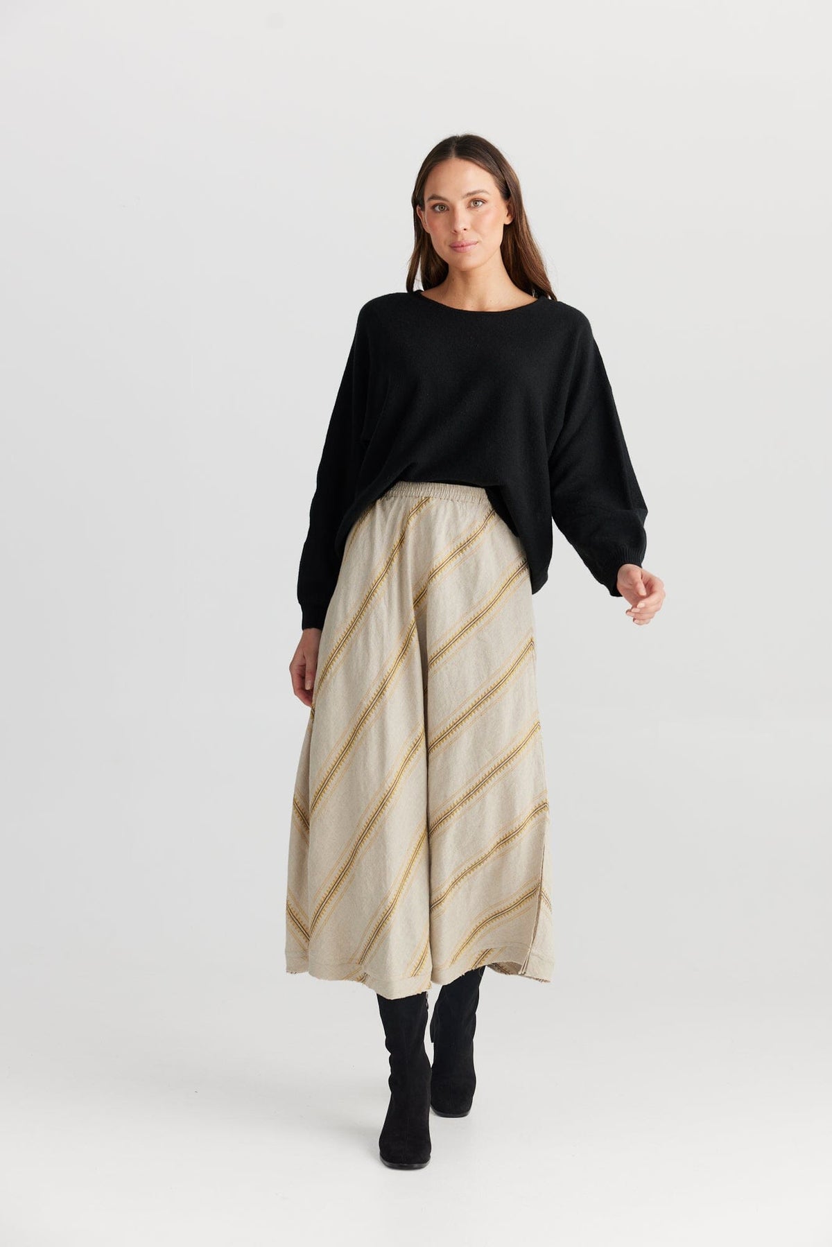 THE SHANTY CORPORATION Sicily Skirt - Taj Stripe Skirt - Zabecca Living