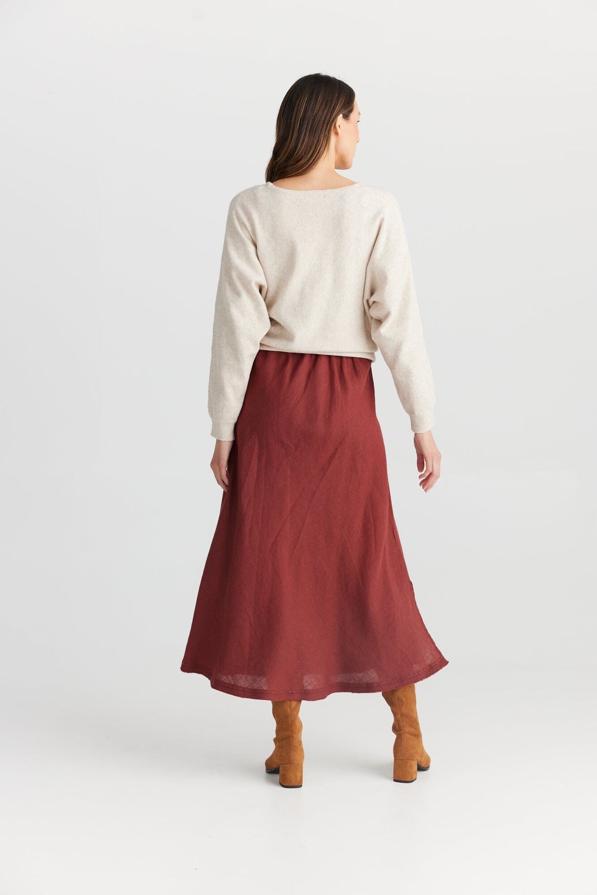 THE SHANTY CORPORATION Sicily Skirt - Wine Skirt - Zabecca Living