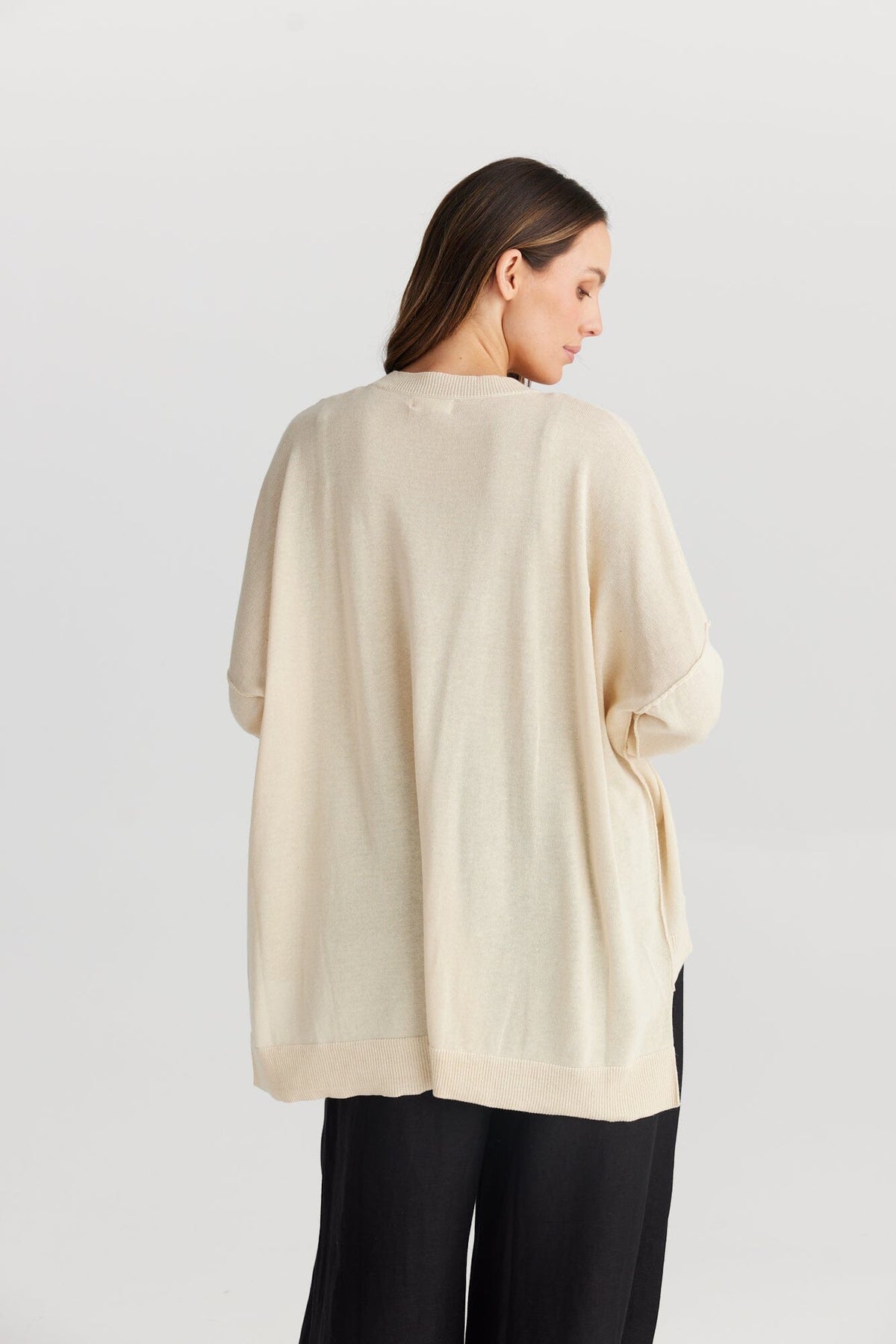 THE SHANTY CORPORATION Umbria Fine Knit - Ecru Jumpers + Knitwear - Zabecca Living